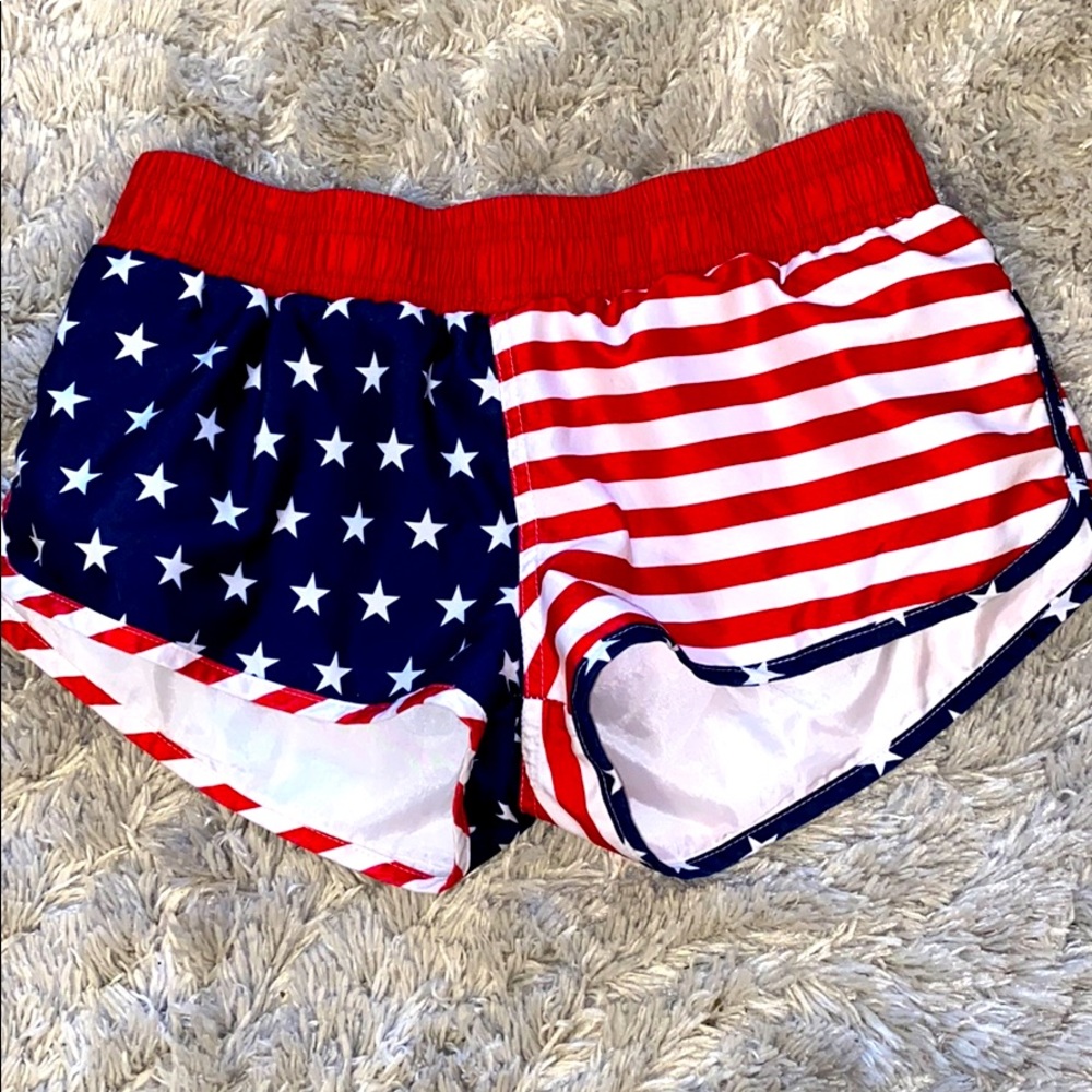 USA Flag lifeguard shorts